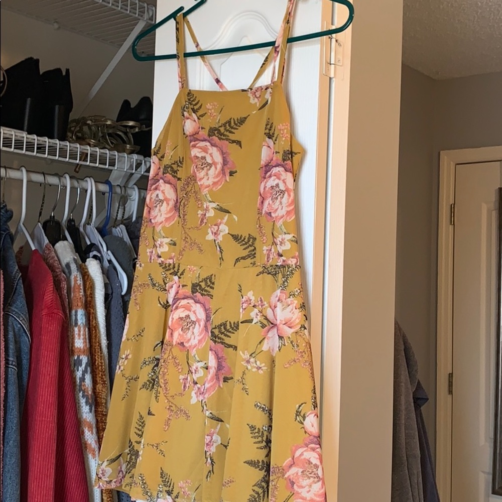 Yellow floral Romper